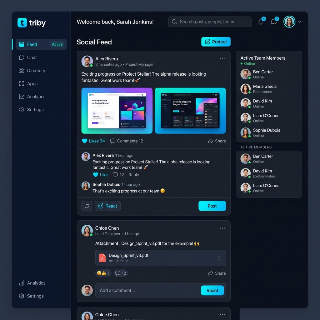 triby App Dashboard Mockup